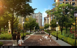 小区景色短视频制作，小区美景视频